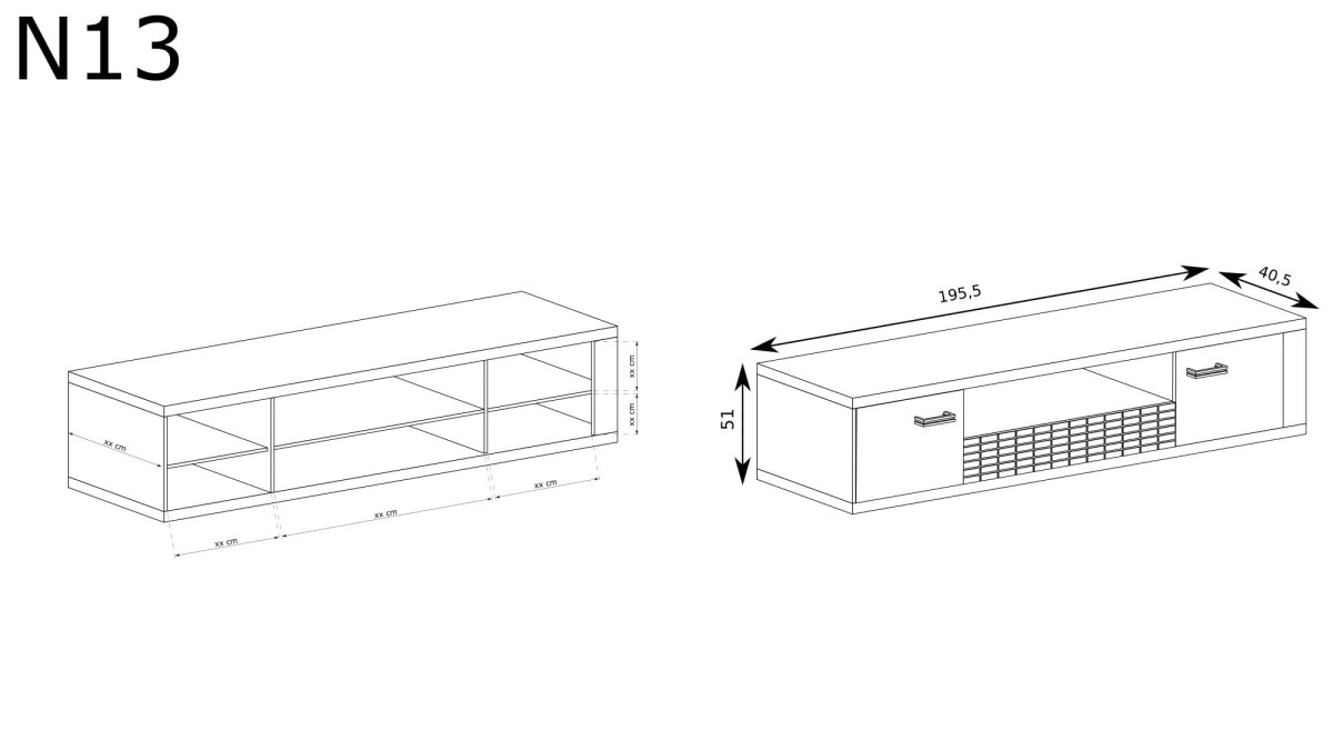 Szafka RTV Natural N-13