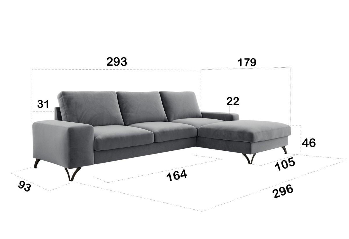 Narożnik Flavio- wersja narożnika otwartego