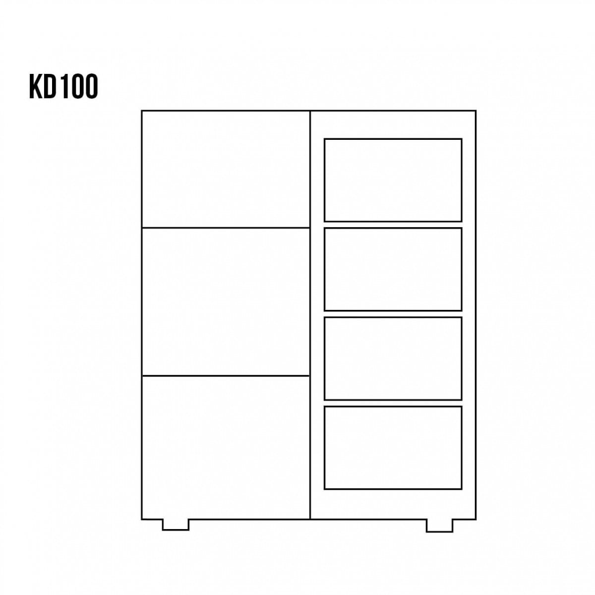 Komoda sosnowa KD100