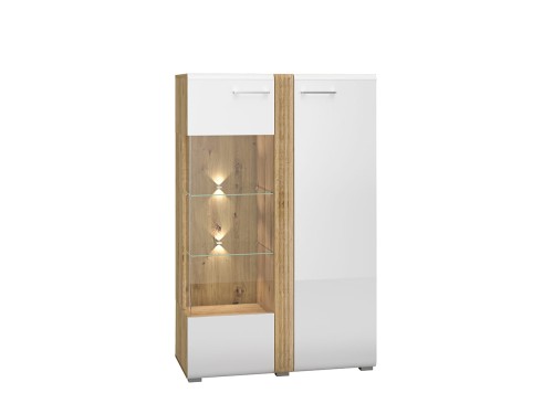 Witryna 2- drzwiowa ze szklanym frontem Adagio 03L