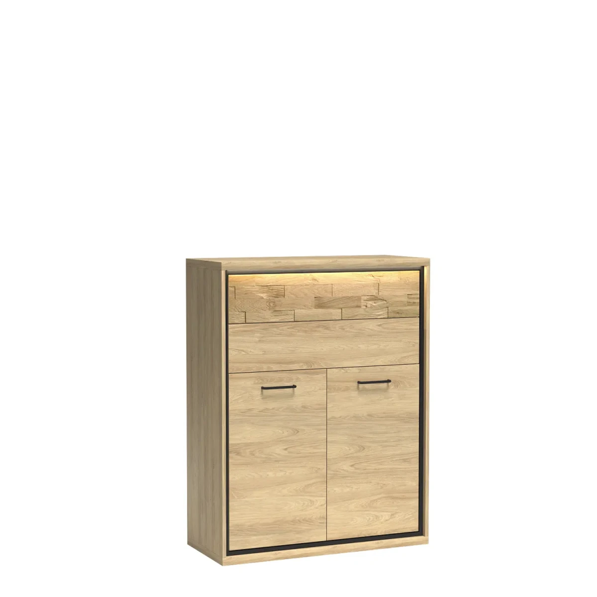 Komoda Mediolan M-6 z ozdobną deską I LED