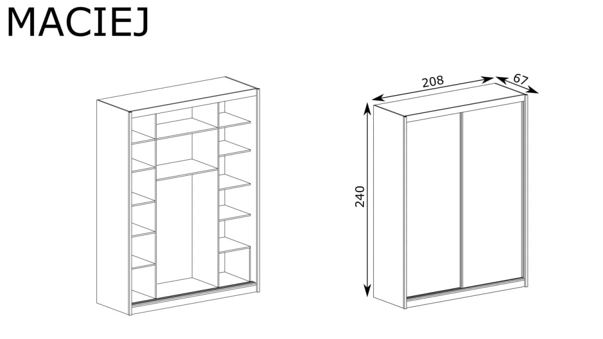 Szafa Maciej wymiary Jarstol