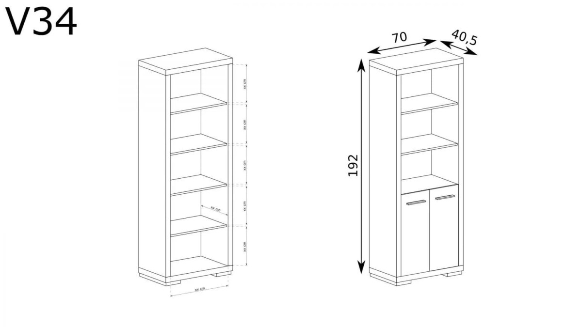 regał vegas v-34 wymiary