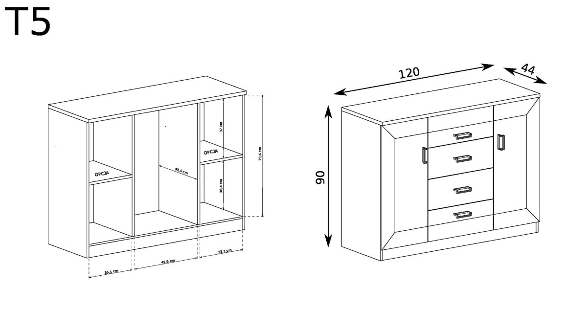 komoda tadeusz t-5 wymiary