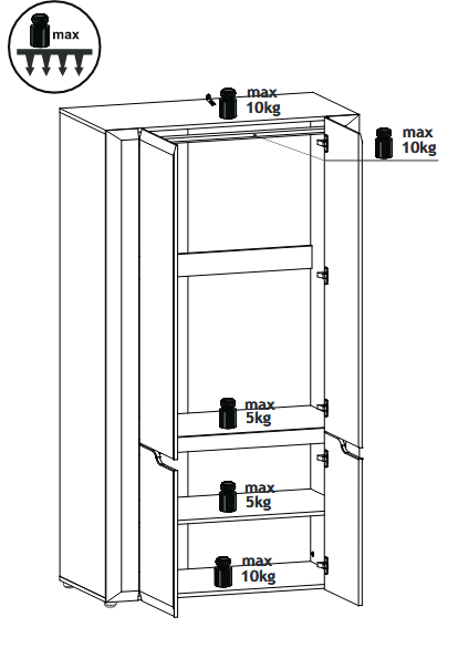 przekrój szafy brando