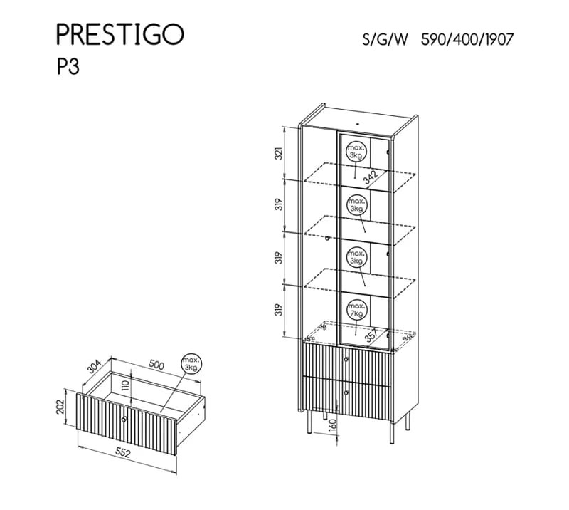 szkic witryny prestigo