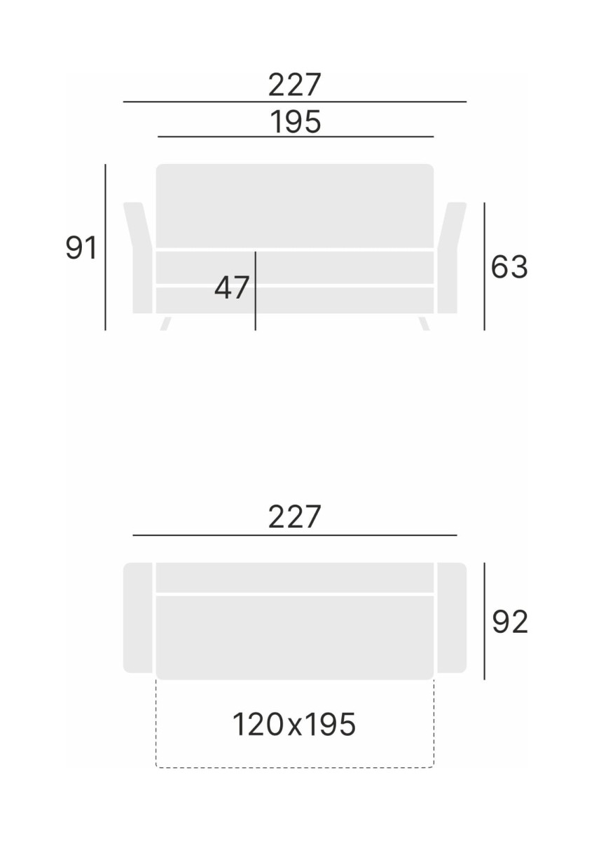 wersalka arona rozmiarówka