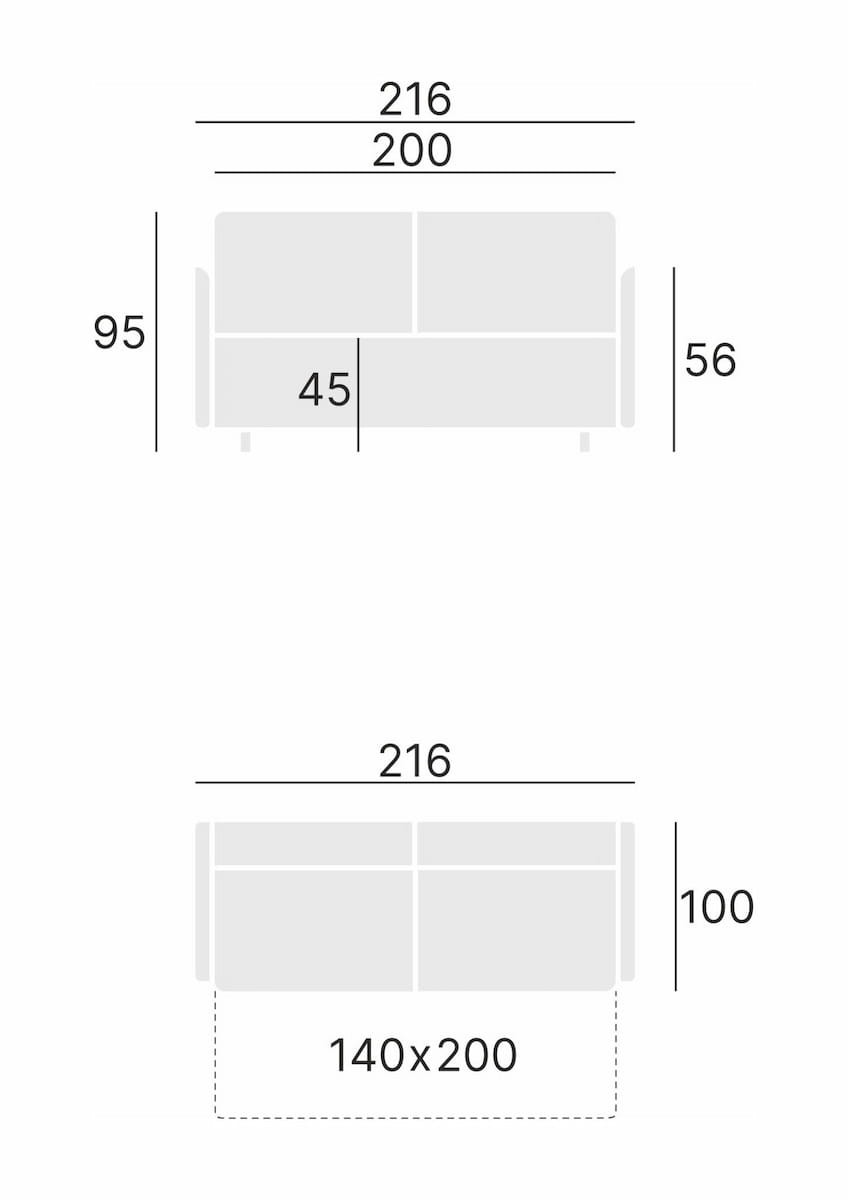 rozmiarówka kanapa ikaria