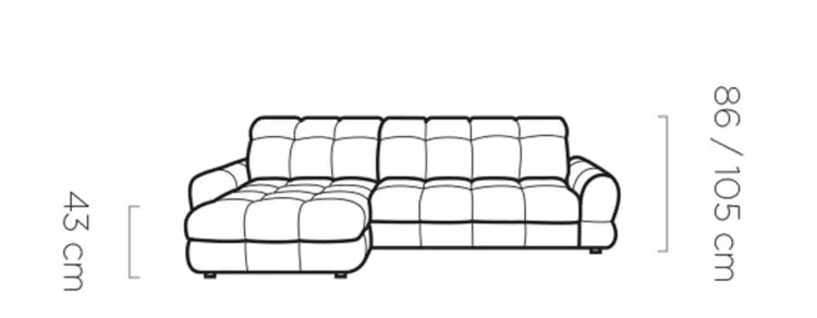 Narożnik Tollo Mini - wymiary