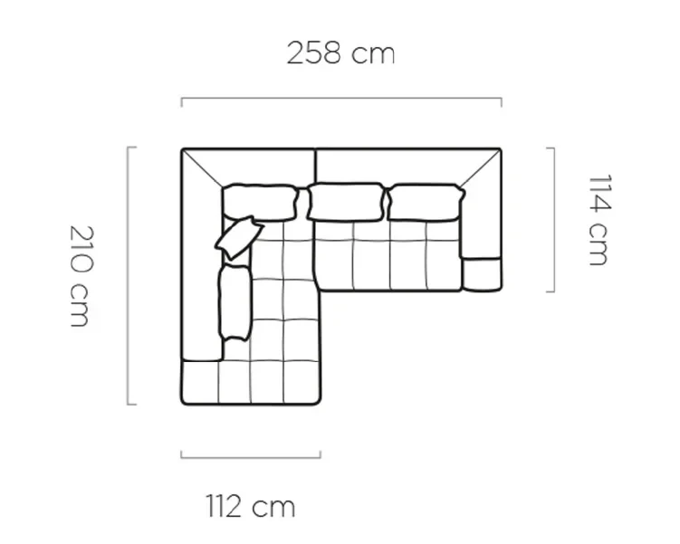 Narożnik MAGNETIC L  - wymiary
