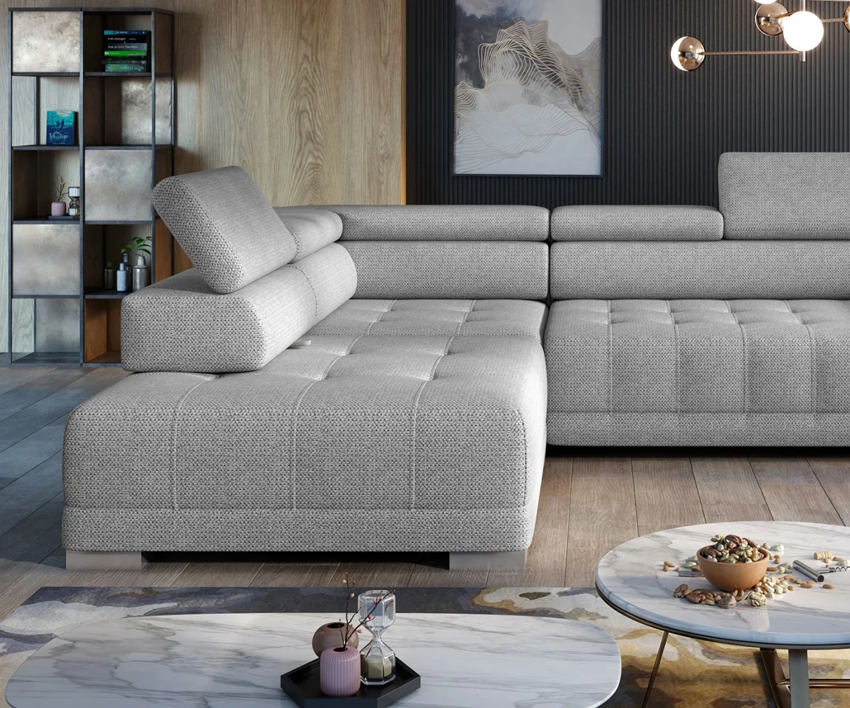 Narożnik CAMPO L - elektrycznie regulowane zagłówki