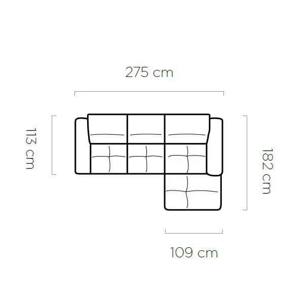 Wymiary narożnika Colombo Mini