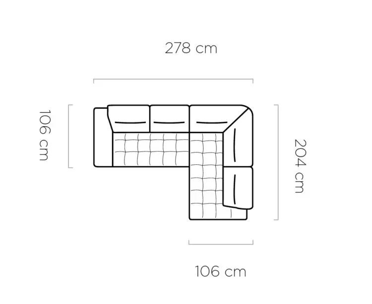 Wymiary Narożnika Focus L