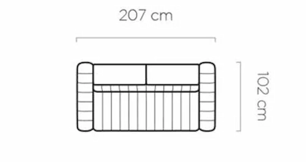 Sofa GANDI - wymiary mebla