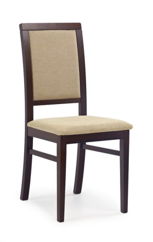 SYLWEK1 krzesło ciemny orzech, tkanina / tap: Torent Beige 
