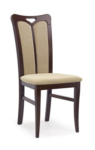 HUBERT2 krzesło ciemny orzech / tap: Torent Beige 