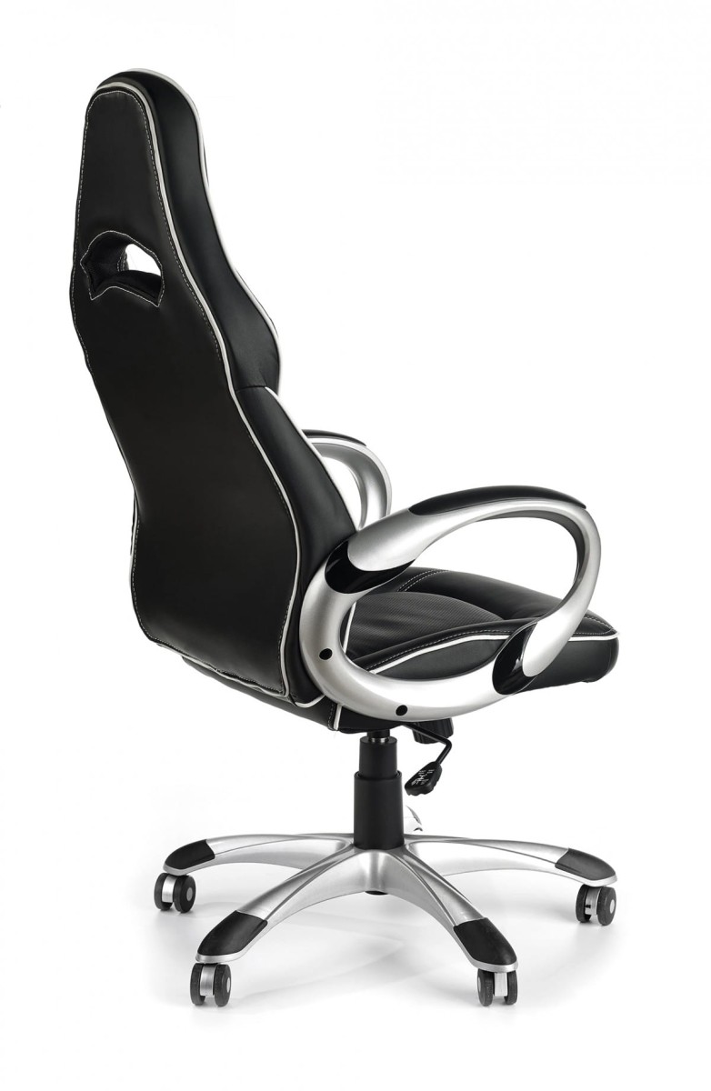 DELUXE fotel gabinetowy czarno-biały