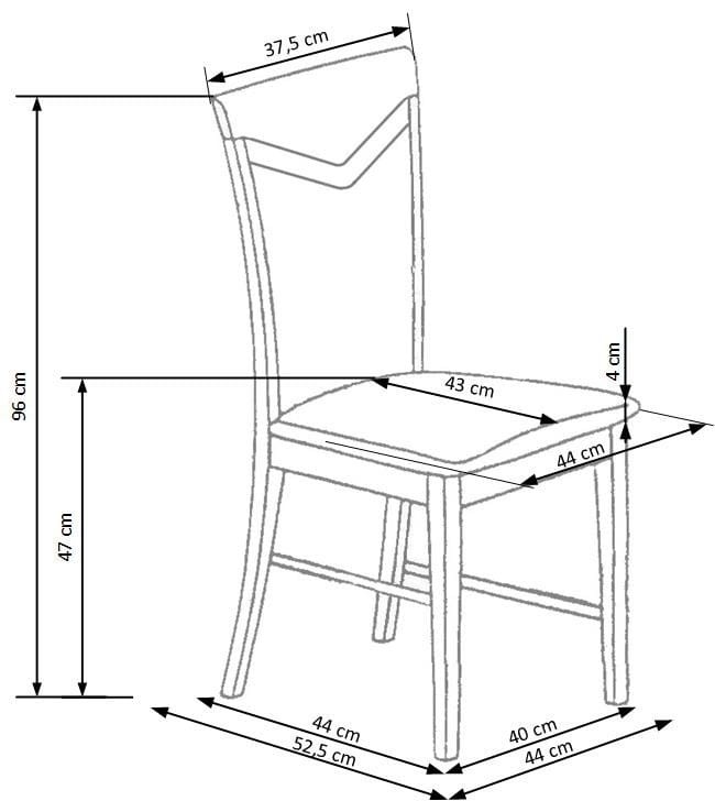 CITRONE krzesło wenge / tap: VILA 2 (1p=2szt)