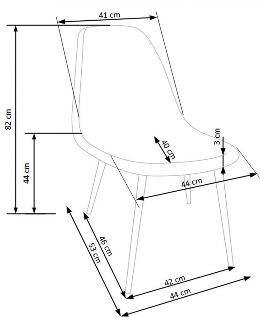 K220 krzesło tapicerka wielobarwny, nogi - dąb miodowy (1p=4szt)