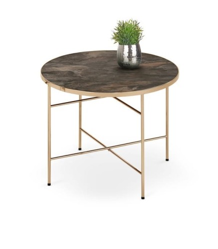 ISABELLE ława ciemny marmur / champagne 