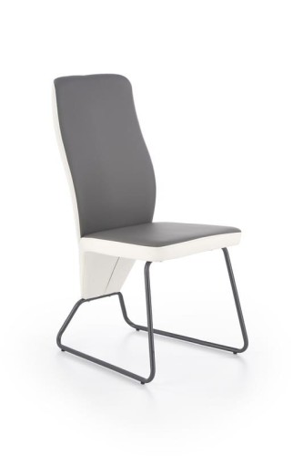 K300 krzesło tył - biały, przód - popiel, stelaż - super grey