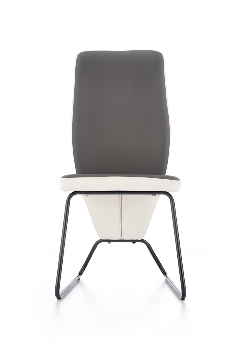 K300 krzesło tył - biały, przód - popiel, stelaż - super grey (2p=4szt)