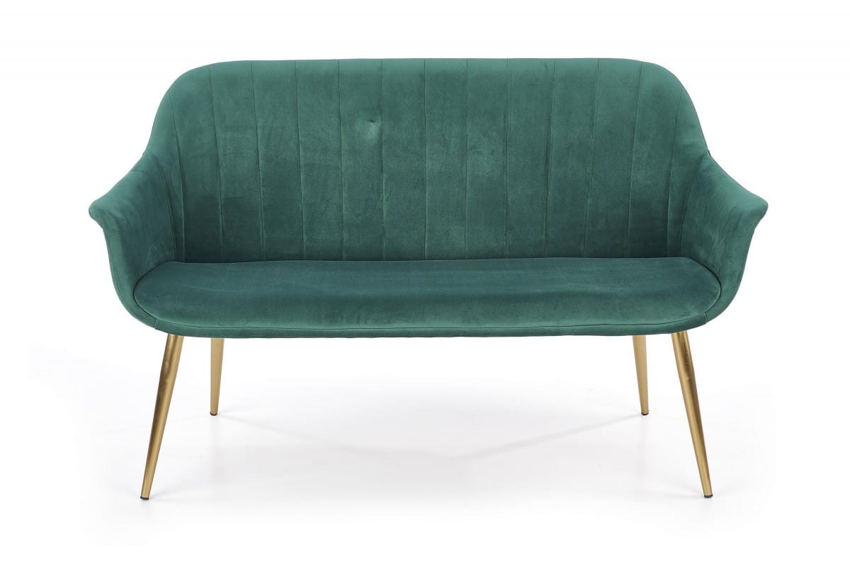 ELEGANCE 2 XL sofa tapicerka - ciemny zielony, nogi - złote (1p=1szt)