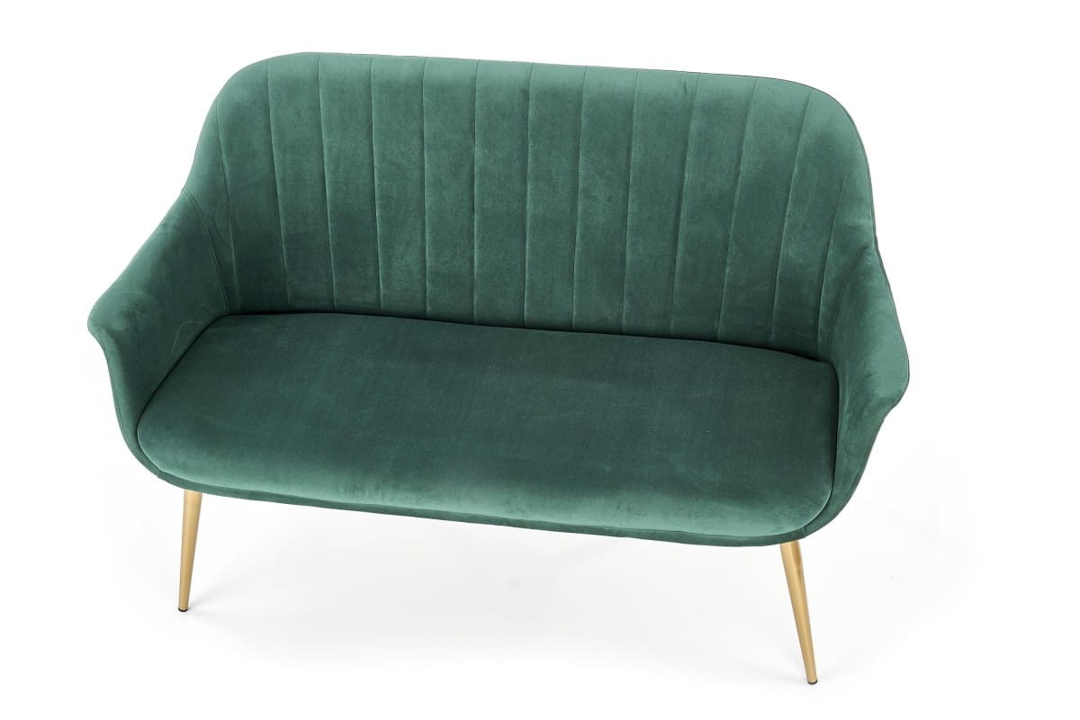 ELEGANCE 2 XL sofa tapicerka - ciemny zielony, nogi - złote (1p=1szt)