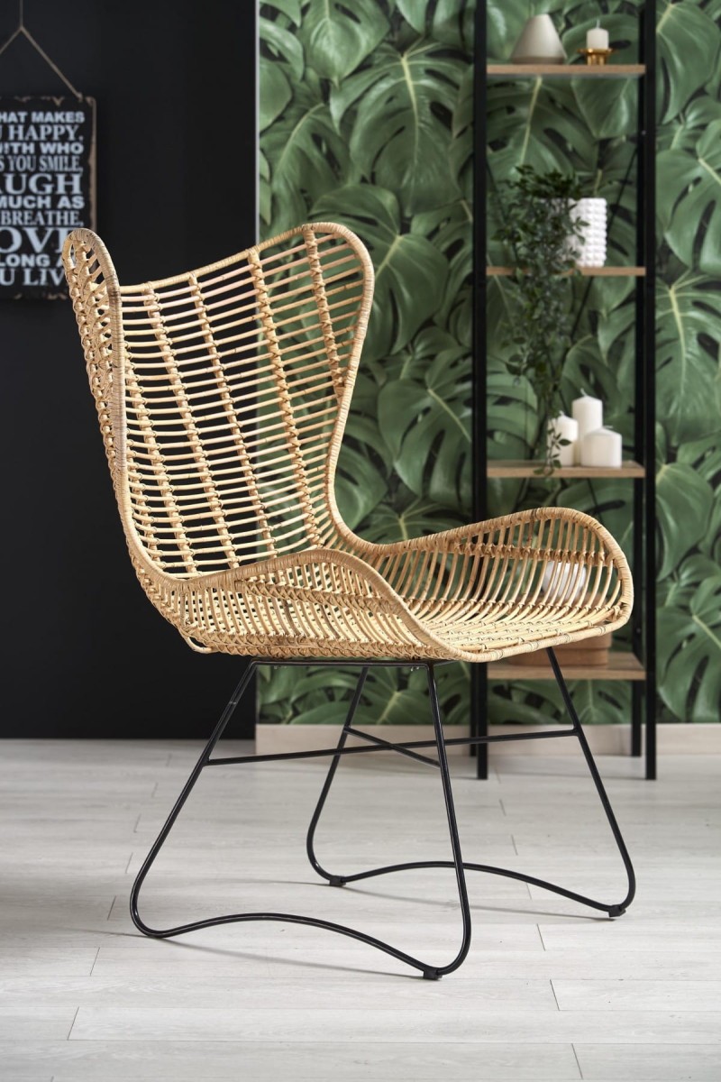 INDIANA fotel wypoczynkowy rattan naturalny (2p=1szt)