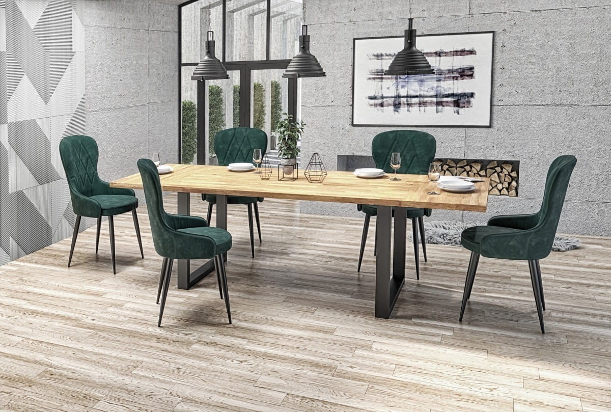 RADUS 140x85 drewno lite - dębowe kolor: dąb naturalny (2p=1szt)