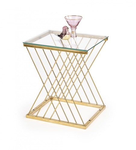 NANCY ława złoty / transparentny 