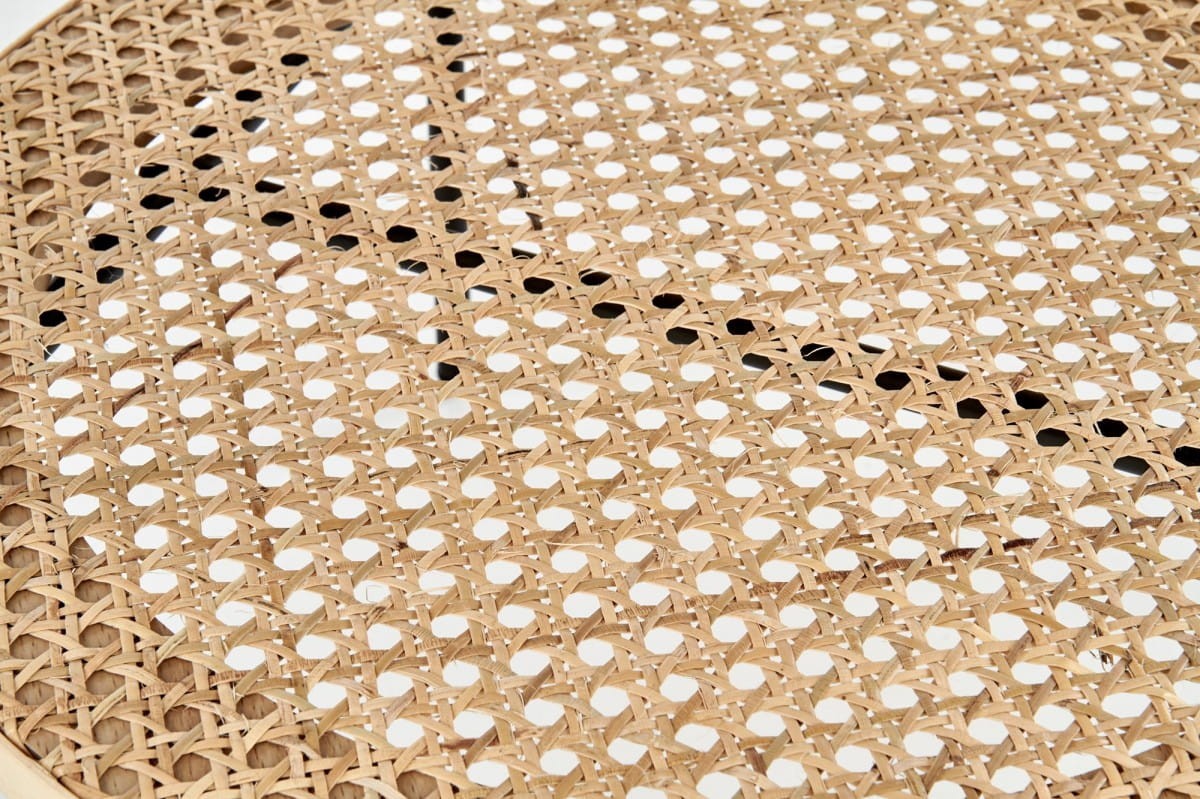 KAMPA ława czarny / rattan naturalny (1p=1szt)