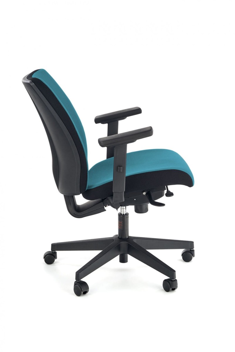 POP fotel pracowniczy, kolor: pasek boczny - czarny RN60999, front - niebieski M31