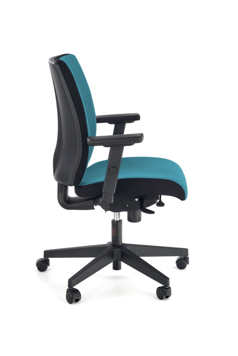 POP fotel pracowniczy, kolor: pasek boczny - czarny RN60999, front - niebieski M31