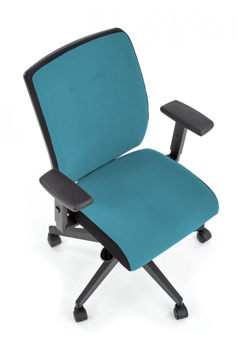 POP fotel pracowniczy, kolor: pasek boczny - czarny RN60999, front - niebieski M31