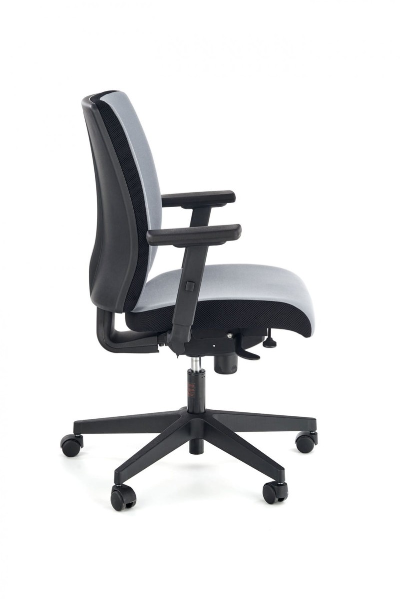 POP fotel pracowniczy, kolor: pasek boczny - czarny RN60999, front - popielaty M47