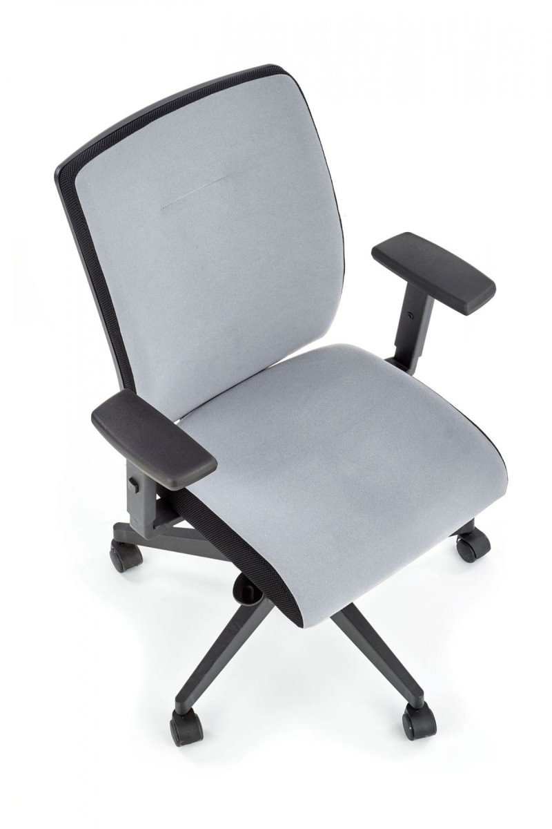 POP fotel pracowniczy, kolor: pasek boczny - czarny RN60999, front - popielaty M47