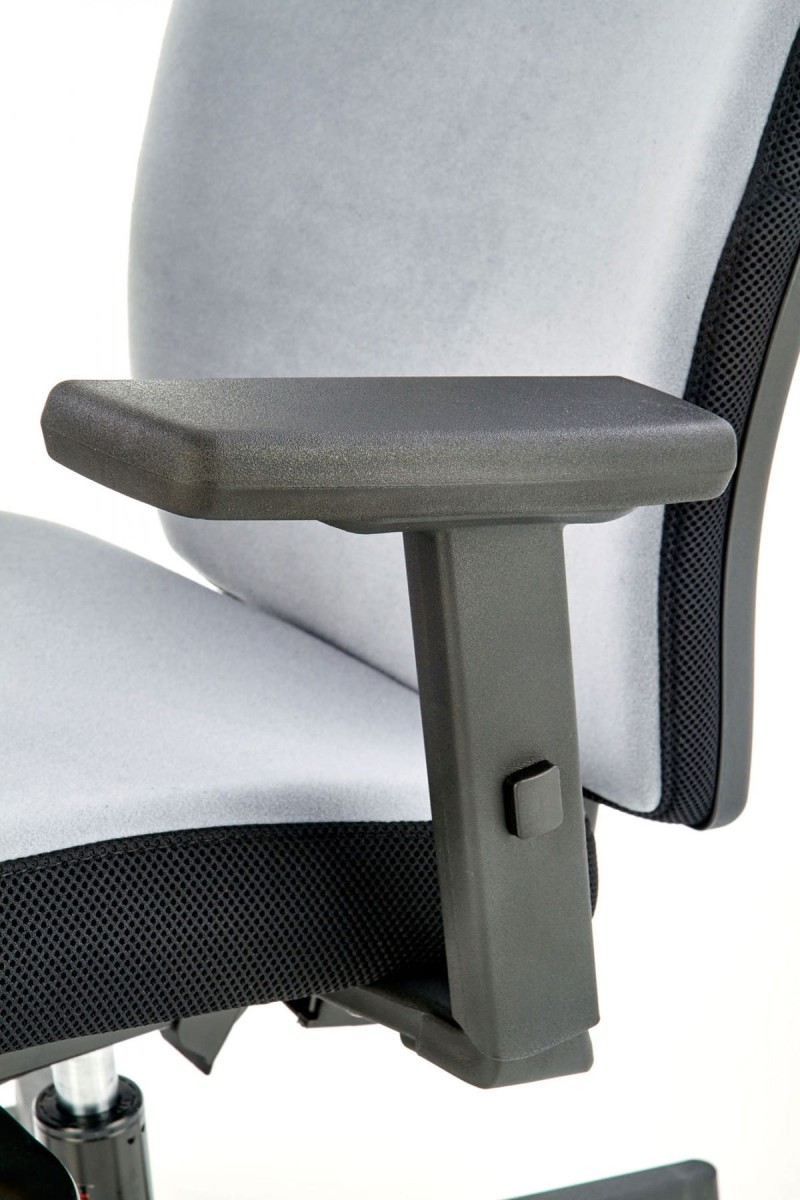 POP fotel pracowniczy, kolor: pasek boczny - czarny RN60999, front - popielaty M47