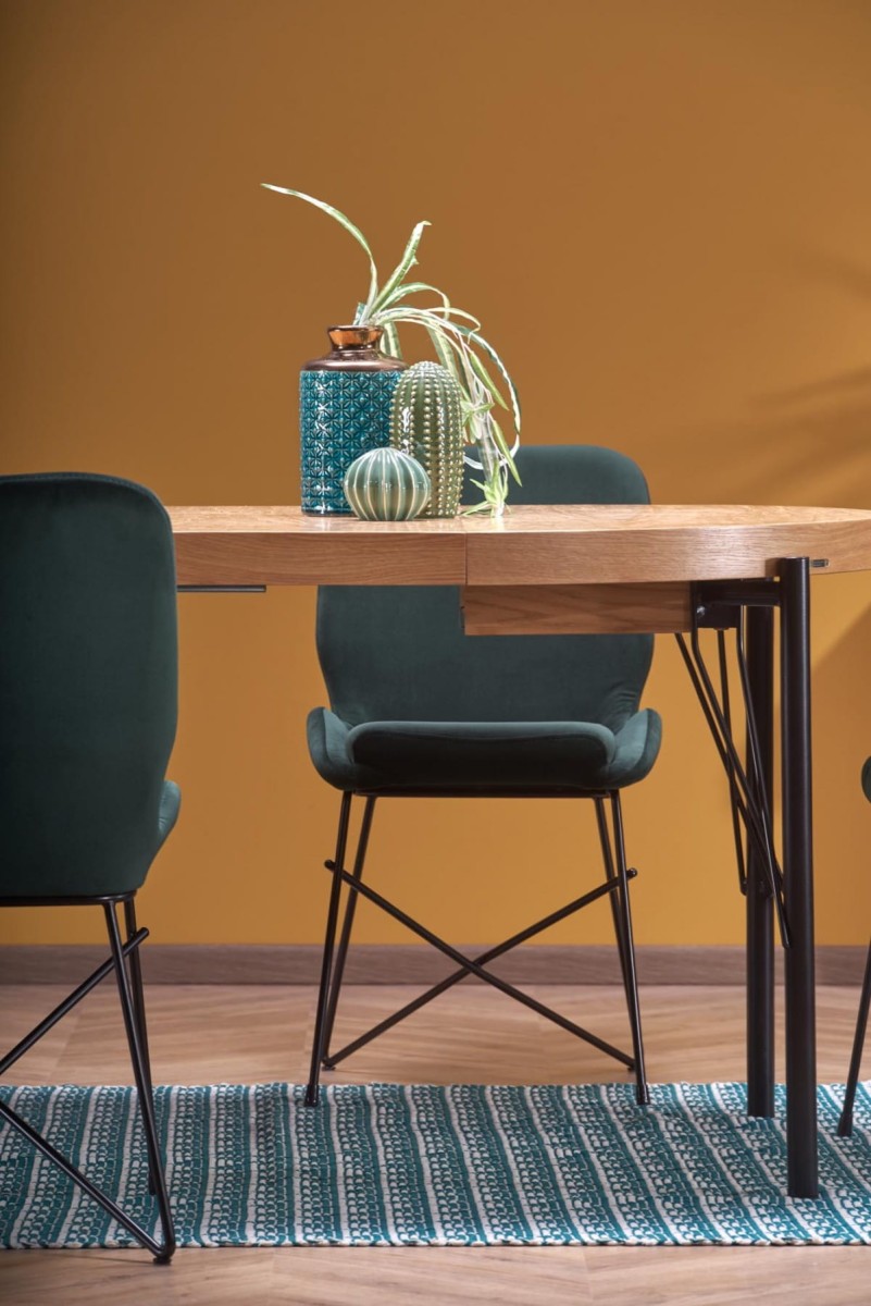 INFERNO stół rozkładany dąb naturalny - czarny (2p=1szt)