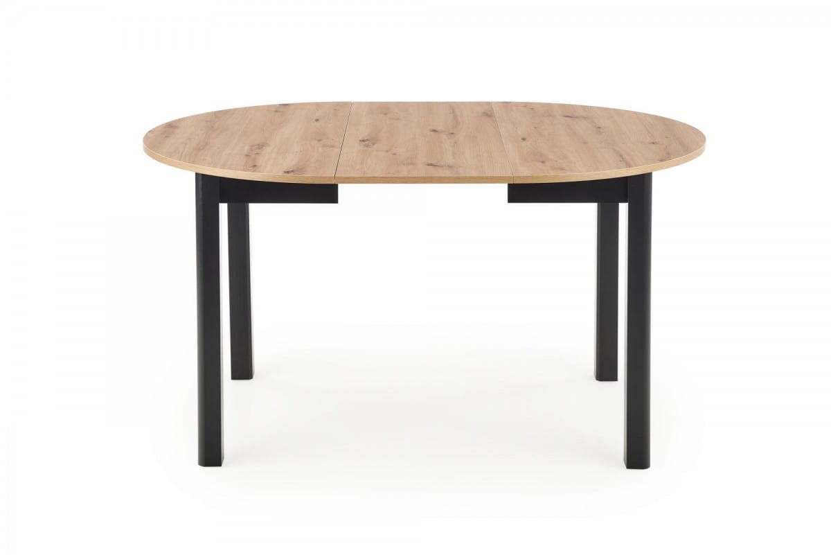 RINGO stół kolor blat dąb artisan, nogi - czarny (102-142x102x76 cm) (2p=1szt)