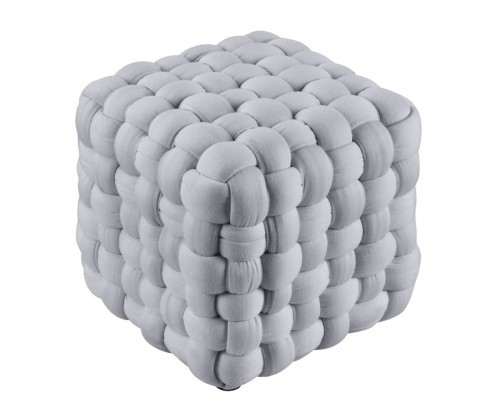 RUBIK pufa popielaty