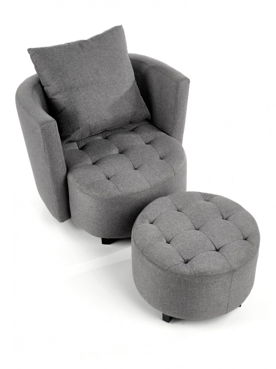 HAMPTON fotel popielaty (1p=1szt)