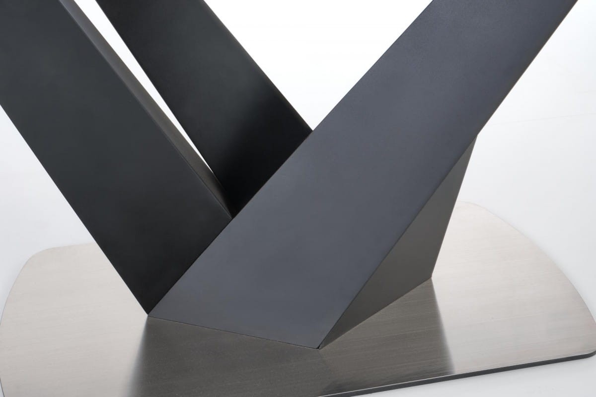 PATRIZIO stół rozkładany blat - ciemny popiel, noga - czarny (2p=1szt)