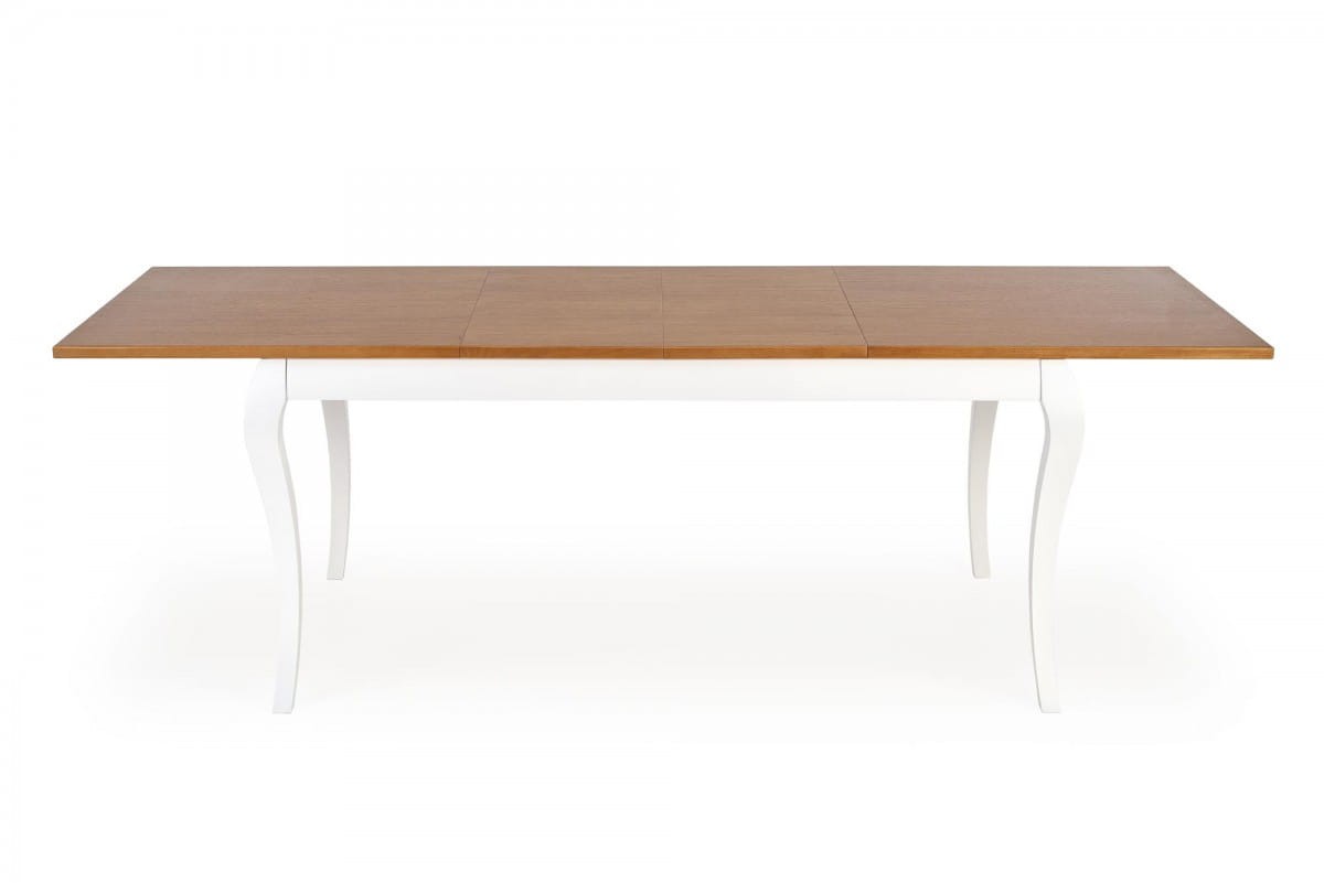 WINDSOR stół rozkładany 160-240x90x76 cm kolor ciemny dąb/biały (2p=1szt)