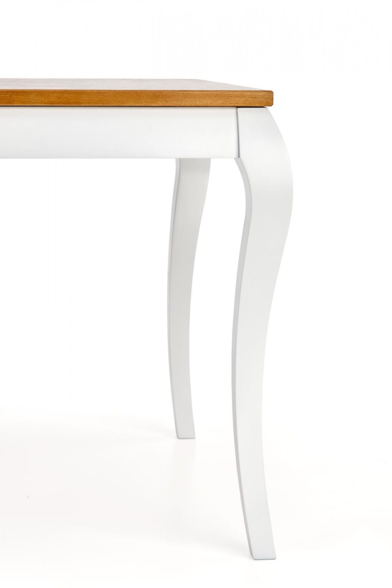 WINDSOR stół rozkładany 160-240x90x76 cm kolor ciemny dąb/biały (2p=1szt)