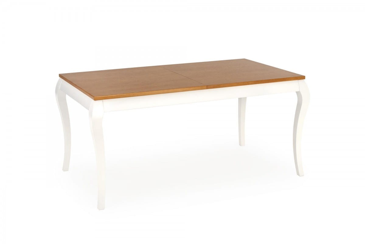 WINDSOR stół rozkładany 160-240x90x76 cm kolor ciemny dąb/biały (2p=1szt)