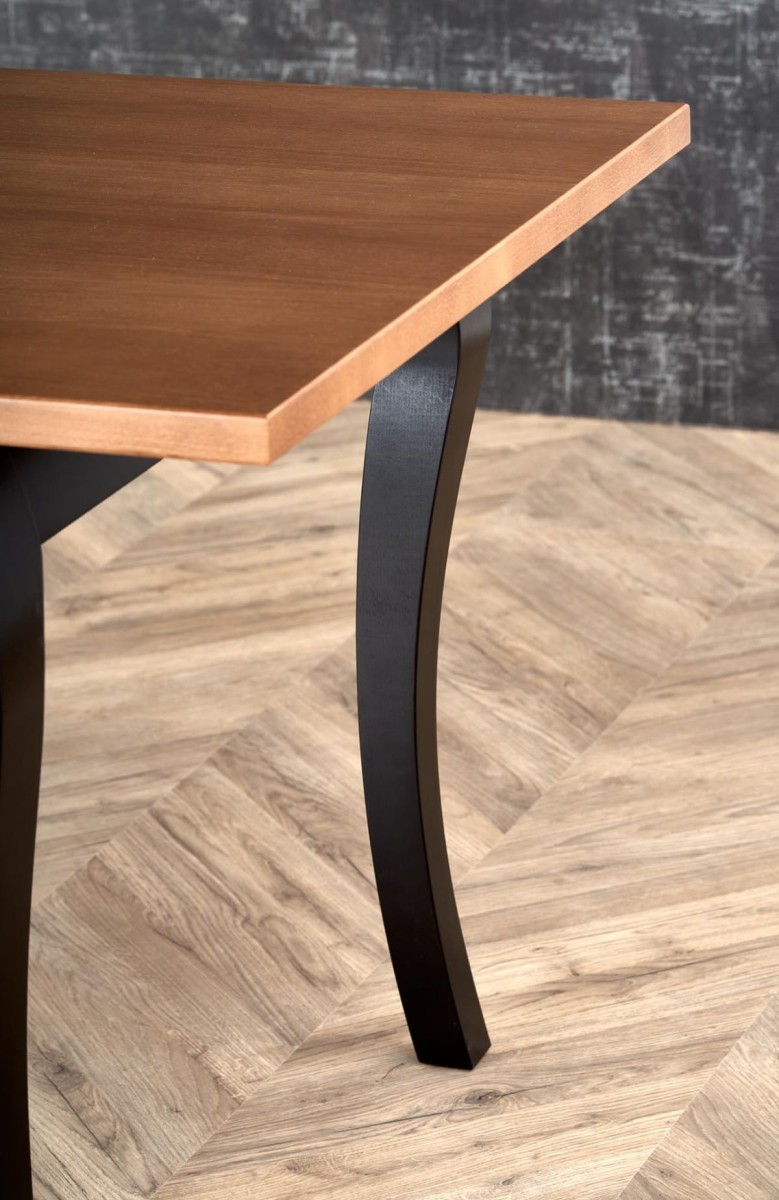 WINDSOR stół rozkładany 160-240x90x76 cm kolor ciemny dąb/czarny (2p=1szt)