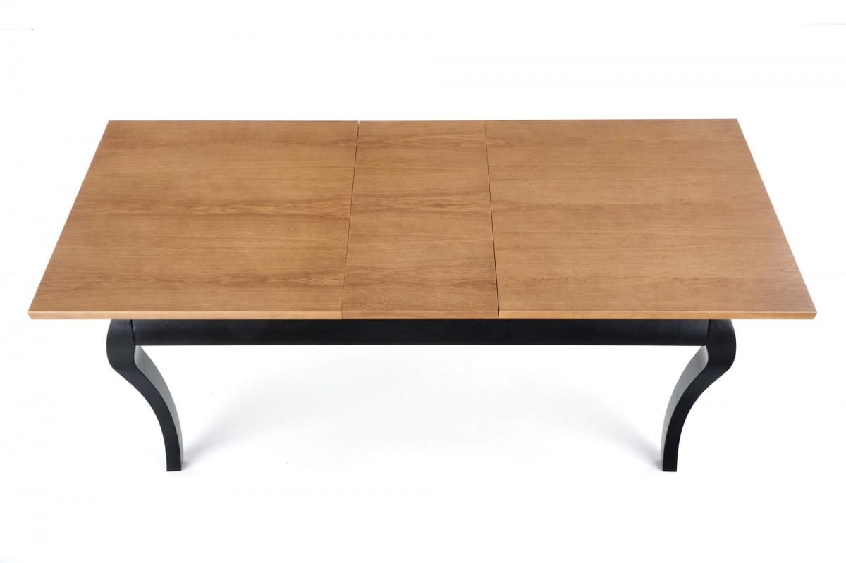 WINDSOR stół rozkładany 160-240x90x76 cm kolor ciemny dąb/czarny (2p=1szt)