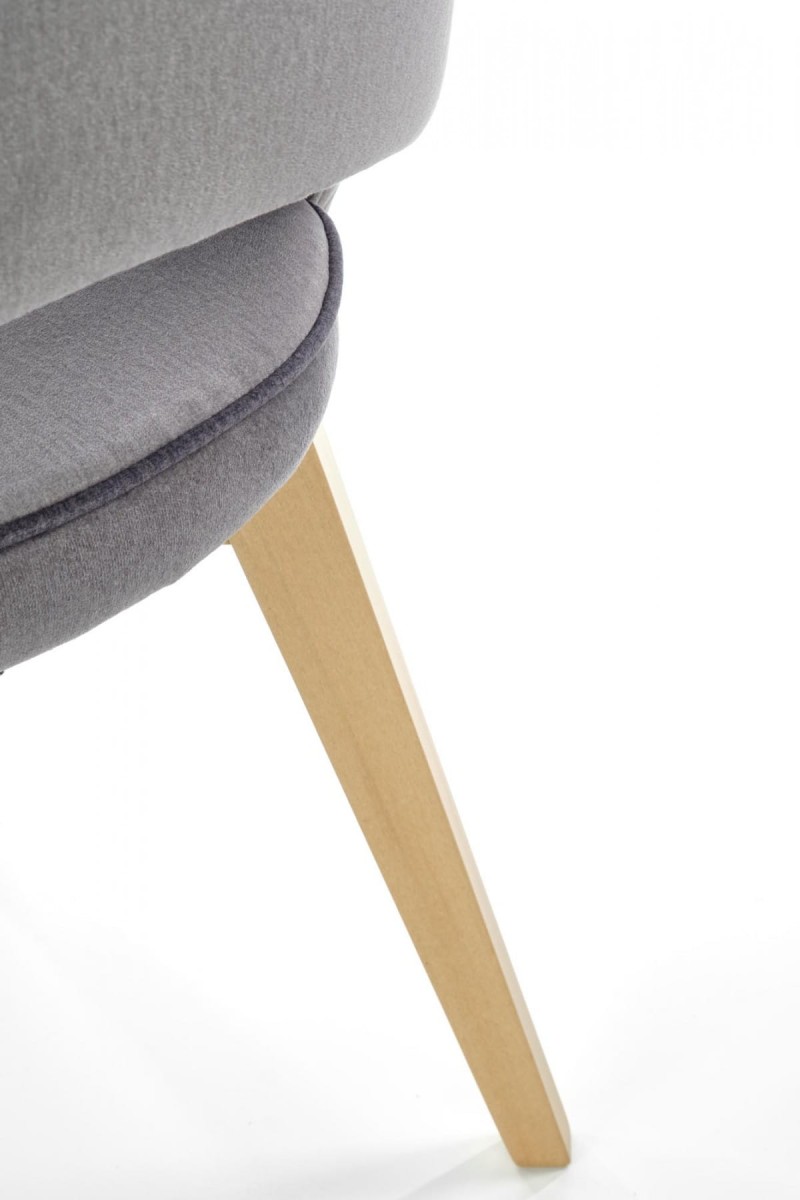 MARINO krzesło dąb miodowy / tap. MONOLITH 85 (jasny popiel) (1p=1szt)