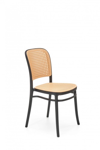 K483 krzesło naturalny/czarny 